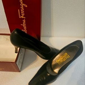 Salvatore Ferragamo Black Stephanie 6 cm 7 B Nero Nappa Calf